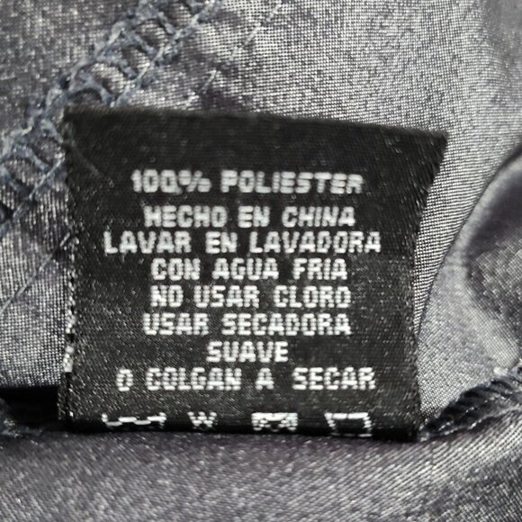 Numero Uno Shimmer Grey Buttoned Down Long Sleeve Blouse Women's Large - Picture 9 of 9